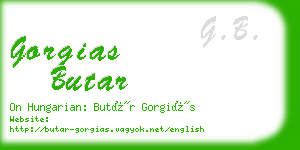 gorgias butar business card